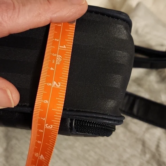 NINE West Navy Two Toned Striped Crossbody - Picture 7 of 9